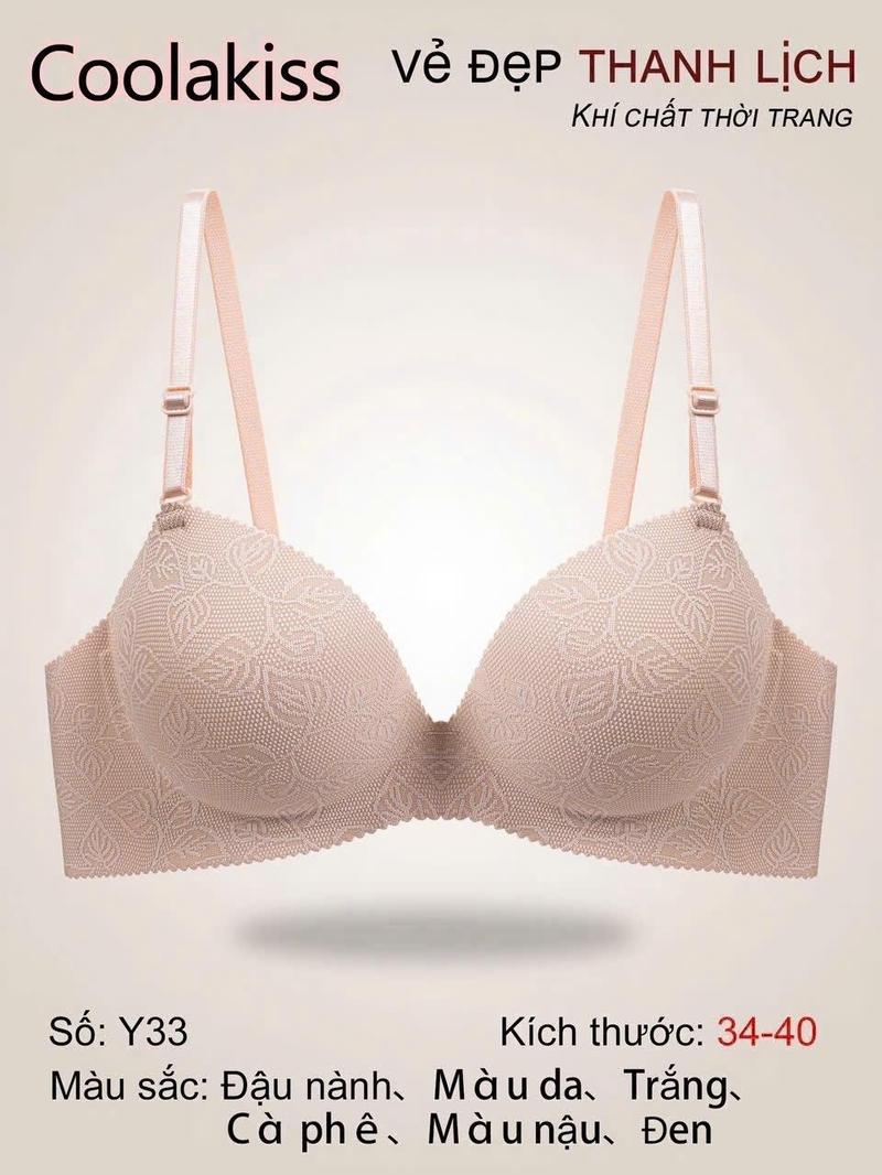 Product Introduction of Set 3 áo lót ᵰgực nữ thiết kế độc quyền cao cấp, su đúc nguyên khối không gọng, đệm tim siêu nâng đẩy 4,5p, siêu mềm, thoải mái, chống trơn trượt, êm mát, chống rách - Y33 7
