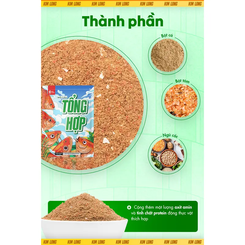 Mồi Câu Tổng Hợp KIM LONG 250g - Chuyên Dùng Câu Chép, Diếc, Rô Phi Dịch Vụ, Tự Nhiên, Mua Càng Nhiều Giảm Càng Sâu 3