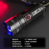 Gambar Senter LED Jarak Jauh Dan Jarak Dekat Memiliki 4 Mode Cahaya Terang Multifungsi Powerbank Bahan Aluminium XA-B702 dari ALLEFIX Kota Surabaya 2 Tokopedia