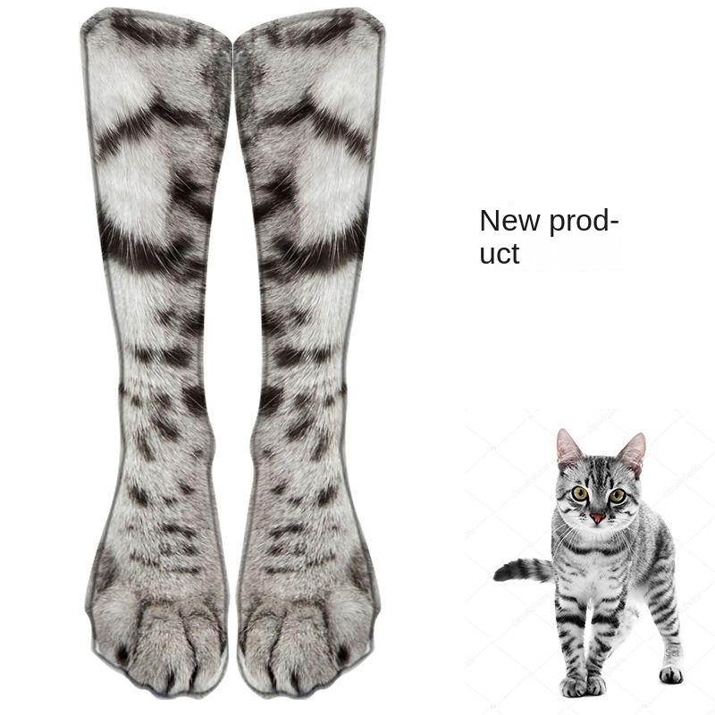 Product Introduction of Firstrich-TikTok Animal Feet Socks Trotter 3D Printing Creative Parent-Child Long Men's and Women's Tiger Children Cat's Paw Dog's Paw Chicken Feet 9