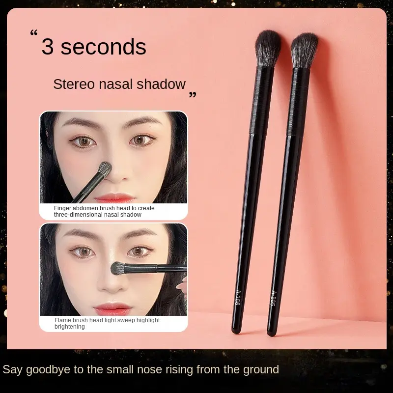 Gecomo Makeup Brush A105 Finger Belly Eye Countour Brush A106 Highlight Brush Repair Shadow Brush Oblique Dizziness Dyeing Brush