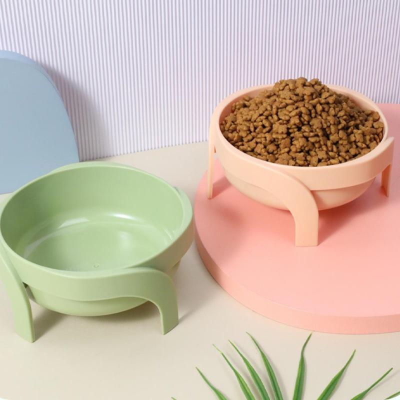 Bát Cho Mèo, Cao, Làm Bằng Nhựa, Chống Va Đập, Có Bảo Vệ Cổ, Thích Hợp Cho Thú Cưng, Phong Cách Morandi, Bát Cho Chó, Dung Tích Lớn, Thích Hợp Cho Cho Ăn Chó, Đồ Dùng Thú Cưng Mèo 3