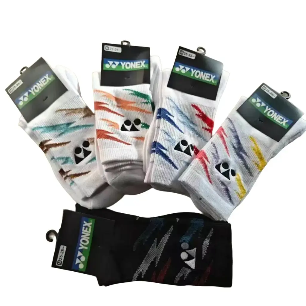 Men's Badminton Socks Yonex Professional Sports Crew Socks Thickened Towel Bottom Breathable Moisture Wicking