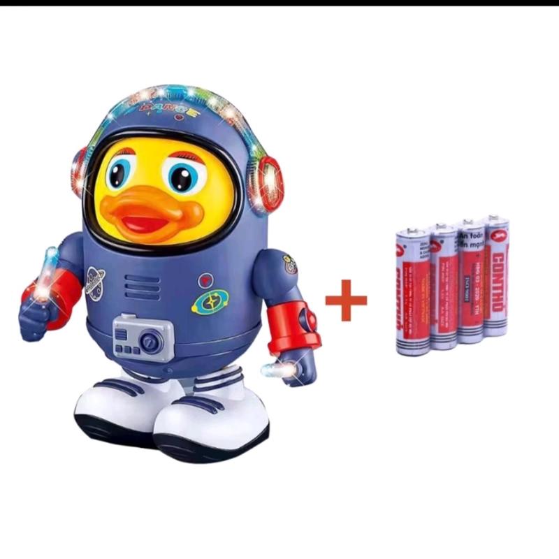 Đồ chơi vịt  phi hành gia có nhạc và có đèn led phát sáng vui nhộn 6