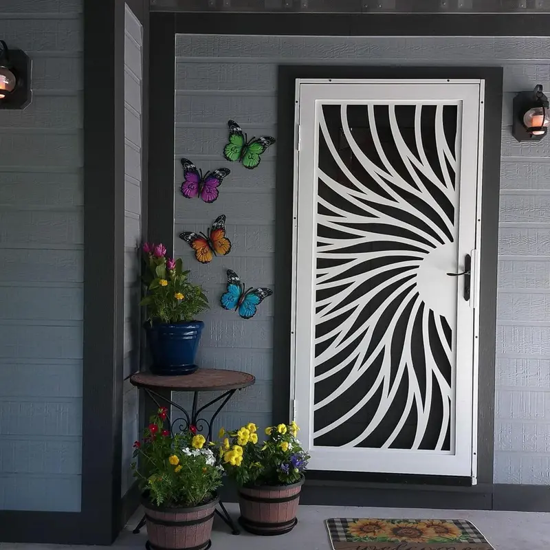 Metal Butterfly Wall Decor, 4 Counts/set Colorful Hanging Butterfly Decor, Outdoor Wall Decor for Garden Yard Fence Garden 2