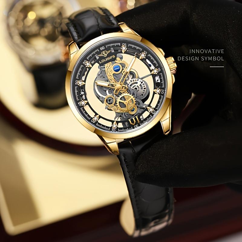 2024 New Genuine Men's Quartz Watch Double-Sided Hollow Quartz Men's Watch Business Watch Luminous Watch 8