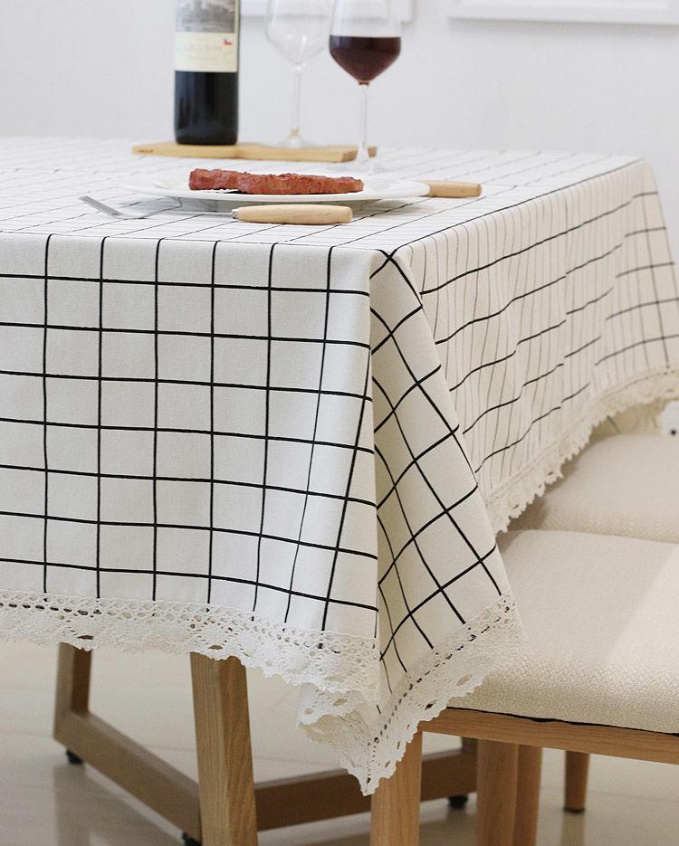 Product Introduction of Khăn trải bàn, Phong cách INS, Chất liệu bông và vải lanh, Thiết kế kẻ sọc tươi mới, Phổ biến trên Internet, Thích hợp cho bàn ký túc xá và bàn cà phê hình chữ nhật, Vải bọc 2