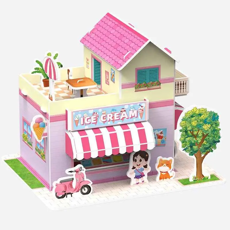 Dovana Mainan Puzzle Kertas 3D Size Kecil Garden House Small Zoo Edukasi Anak Kreatif Bahan Busa Foam Paper 6