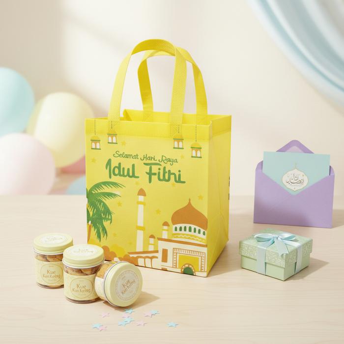 Gambar "TAS HAMPERS IDUL FITRI Spunbond Press BOX 27x24x20 - Goodie Bag Parcel Lebaran Tote Bag Ramah Lingkungan" dari Bali Stationery Kota Denpasar Tokopedia