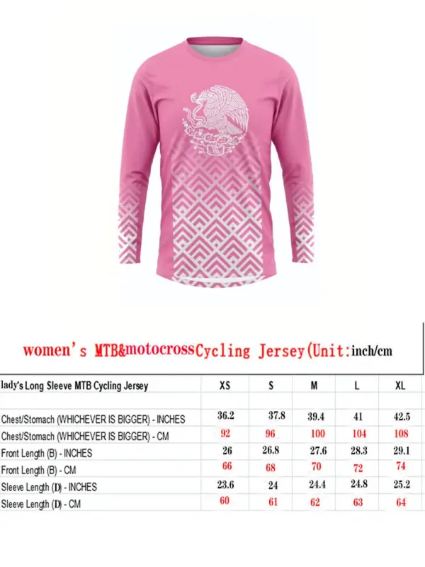 Sporty Women's Bird & Geometric Print Long Sleeve Cycling Tee, Sport Breathable Quick Drying Round Neck Tee for Outdoor Cycling, Ladies Sportswear for All Seasons 2