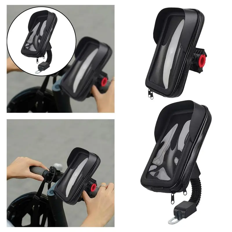 Giá Đỡ Điện Thoại Xe Máy, Túi Chống Nước, Màn Hình Cảm Ứng, Chống Lắc, Góc Điều Chỉnh 360, Giá Đỡ Điện Thoại Gắn Xe Máy 3