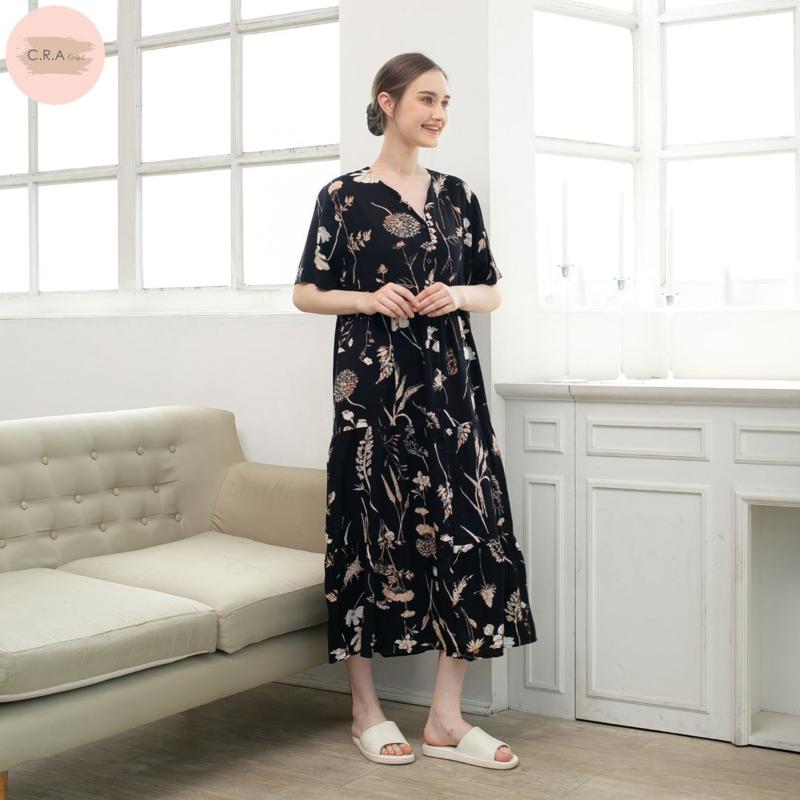 Product Introduction of CRA OUTFIT - Maxi Dress Carly Series - CR1 Baju Bumil Kancing Panjang Casual Nyaman 0