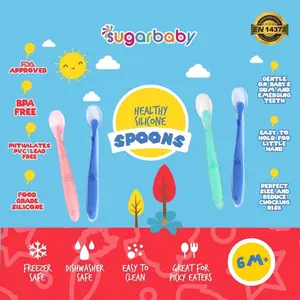 SugarBaby Healthy Silicone Spoon Set A