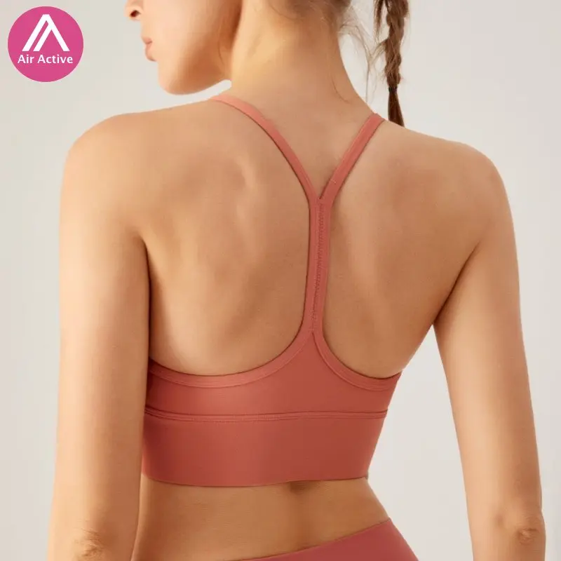 AIR ACTIVE Padded Yoga Bra Sports Bra Sling Racer Back