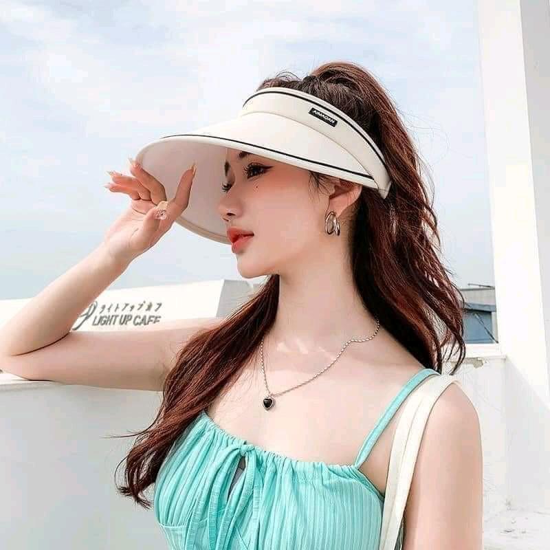 Mũ chống nắng có thể gập lại, mũ chống nắng ngoài trời,cưỡi ngựa,đi xe đầu rỗng chống tia UV,thoáng khí cho bãi biển,du lịch Phụ Kiện Đội Đầu 0
