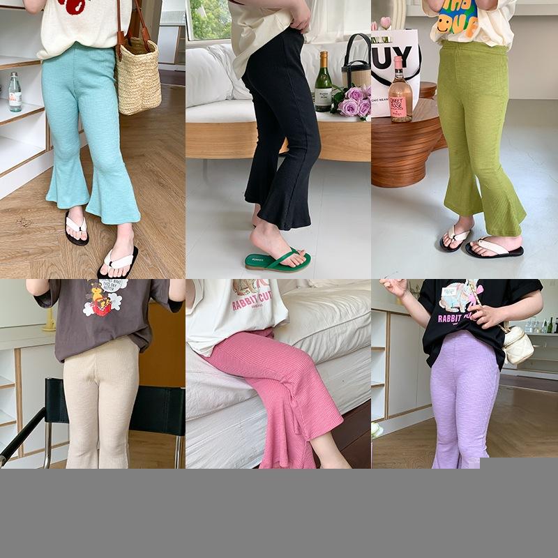 Quần thun tăm mẫu loe cho bé gái MYLY-Kids Thông thường