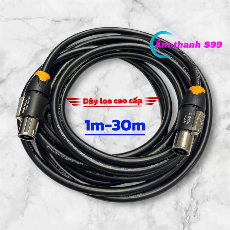 Dây loa FUll Loại 1 - 1m-50m- Jack kim loại dây 2 lõi đồng 2.5 lớn. Lõi 1.5 Đồng Cu 99,99% mềm. bọc cao su non lớn chống đứt chống nhiễu âm thanh. Chống rỉ sét siêu bền. Gắn loa nghe nhạc loa karaoke loa Full loa kéo,amly đẩy công suất. Phụ kiện