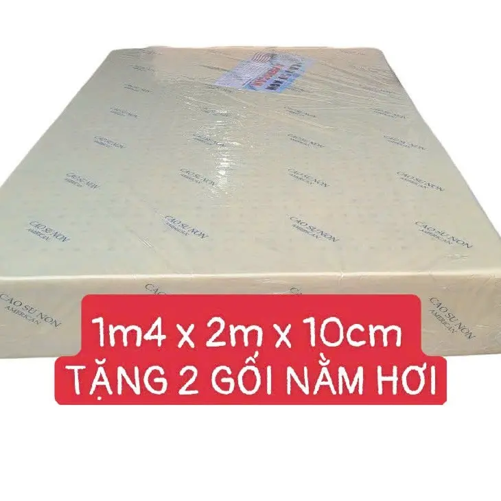 NỆM 1m4 x 2m x 10cm CAO SU NON AMERICAN ÊM ÁI, 2 MẶT LỖ THÔNG HƠI THOÁNG KHÍ 0