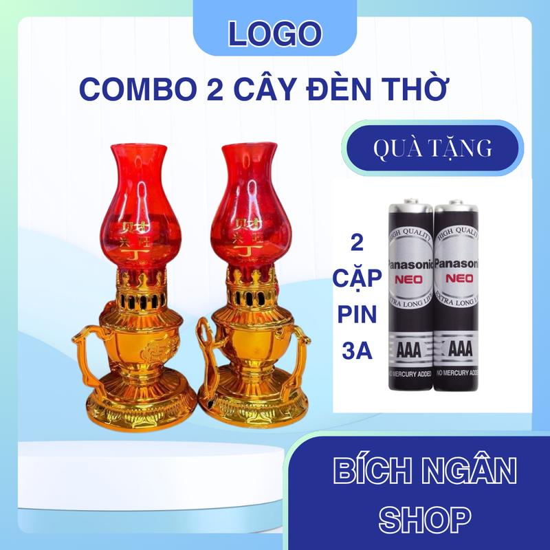 <TẶNG PIN>COMBO 2 ĐÈN THỜ VĨNH CỬU DÙNG PIN - Tiết kiệm điện năng - DECOR TRANG TRÍ PHÒNG