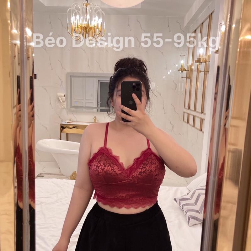 Bigsize - ÁO BRA REN ( Đen - Trắng - Tím - Be - Hồng ) Top Nữ 2