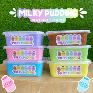 MILKY PUDDING 200ML BY NEWBEAUTIFULSLIME JIGGLY SLIME TOFU SLIME TERMURAH MAINAN ANAK