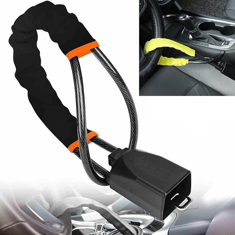 Khóa thiết bị chống trộm, 1 bộ, cho xe tải, SUV, Van, RV, Khóa vô lăng ô tô Thông Dụng với khóa dây an toàn, Khóa chắc chắn 3