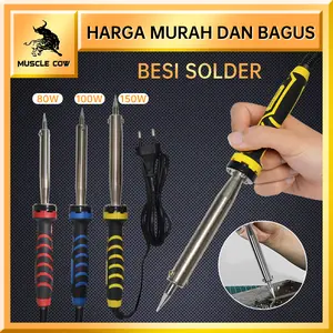 MUSCLE COW Besi Solder Listrik 80W / 100W / 150W dengan Ujung Solder Presisi dan Pegangan Anti‑Selip untuk Perbaikan Elektronik