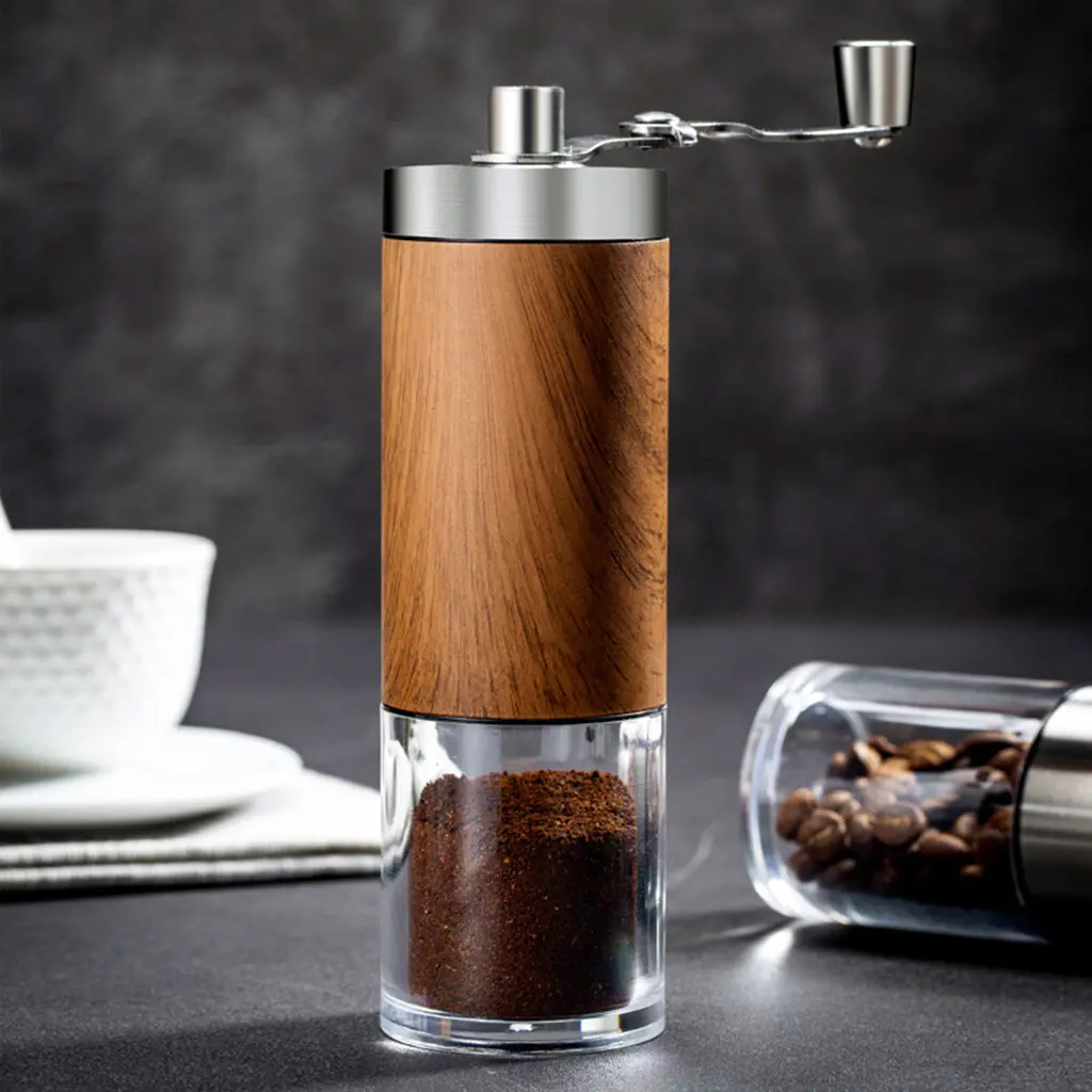 Máy Xay Cà Phê, Thủ Công, Cầm Tay, Máy Nghiền Hạt Cà Phê Bằng Tay, Chất Liệu Thép Không Gỉ, Thiết Kế Bánh Răng, Tuyệt Vời Làm Quà Tặng