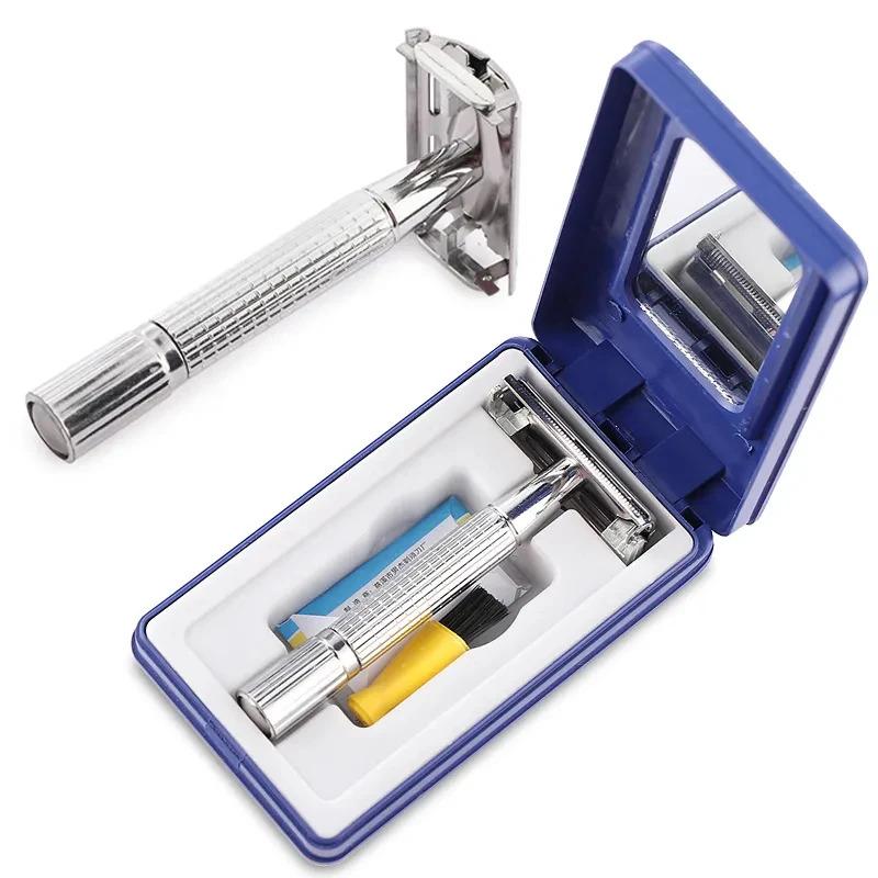 Dao cạo râu cho nam giới với lưỡi dao dao cạo lông mặt bằng bạc dao cạo râu gấp dao cạo râu Thẳng bằng thép không gỉ giá đỡ dụng cụ cắt tóc