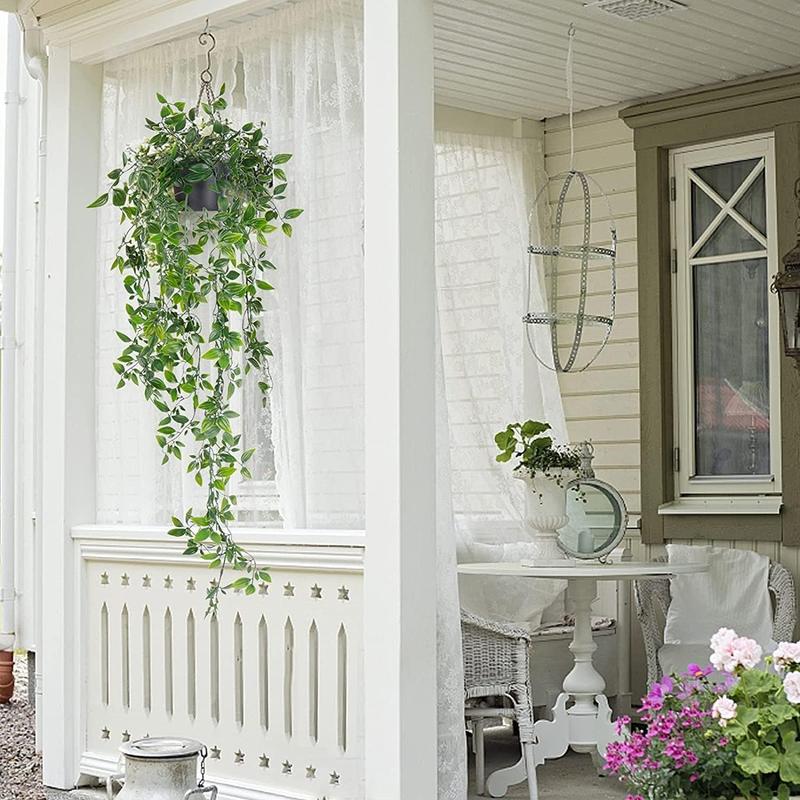 Product Introduction of Artificial Ivy Plant, 2 Counts Fake Hanging Plant, Fake Plant for Home Decor, Indoor & Outdoor Decorative Plants, Home Decor Supplies 2