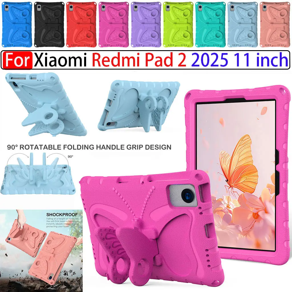 Custodia Antiurto Per Bambini Per Xiaomi Redmi Pad 2 11'' 2025 – In EVA, Con Tracolla E Cavalletto - 2