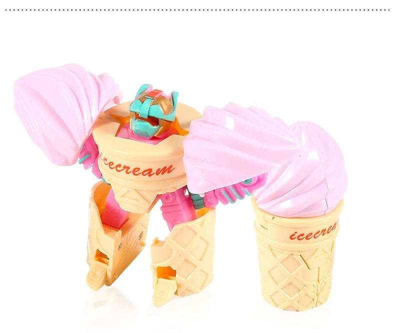 Product Introduction of Transformation Toy Robot Simulation French Fries Burger Ice Cream Children's Transformation Toy Gift 3