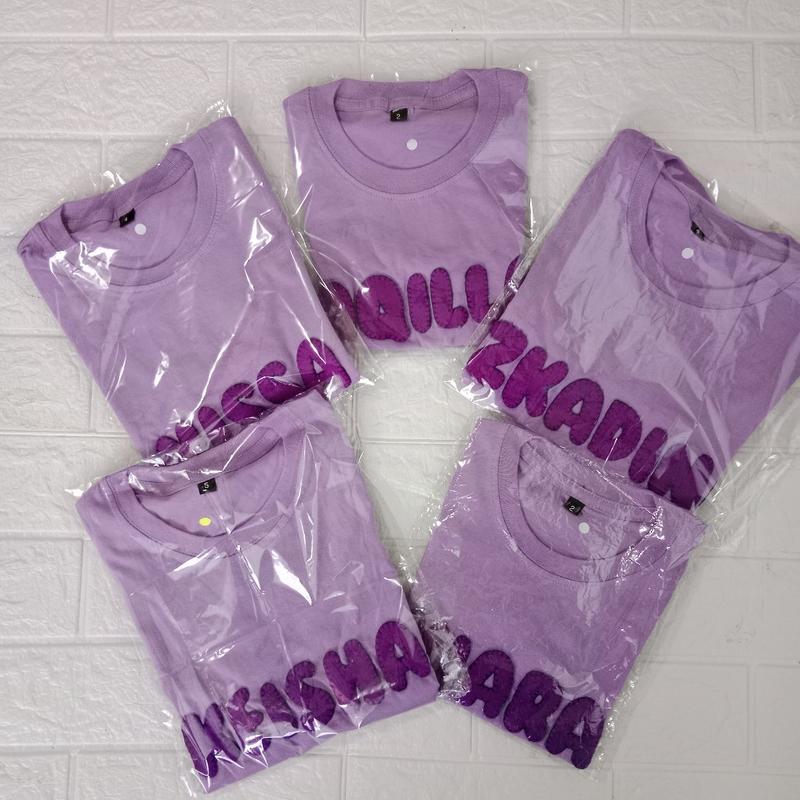 Product Introduction of kaos nama anak bahan Katun kombad adem untuk anak laki-laki dan perempuan usia 0-13 tahun lengan pendek 17