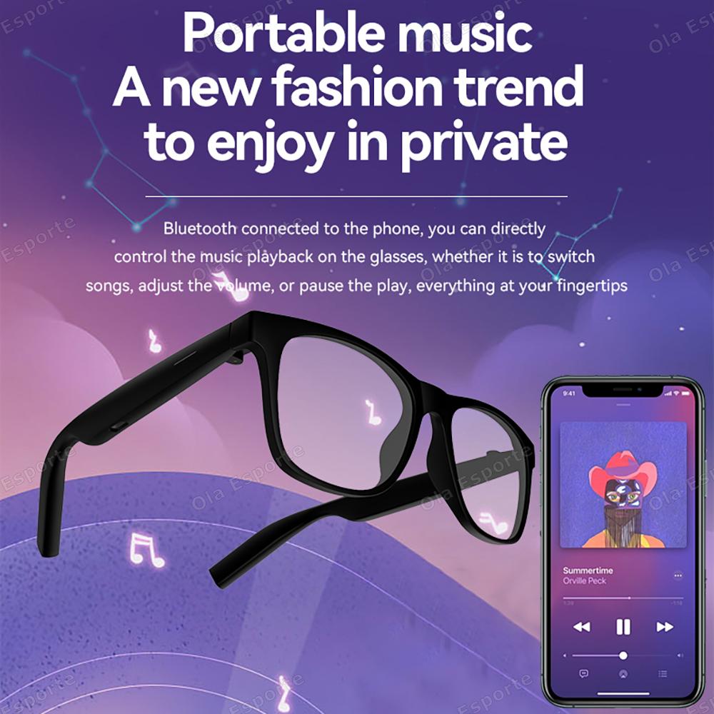 Ola Esporte New Smart Glasses Bluetooth Call Sunglasses Multi-functional Anti-Blue Light Sunglasses Wireless Headset Men Women - Image 4