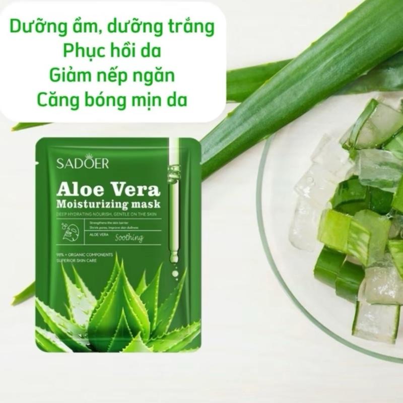 Combo 40 miếng mặt nạ mix Nha Đam Trà Xanh hỗ trợ dưỡng phục hồi giảm nếp nhăn giảm mụn mờ thâm sạm mềm mịn da