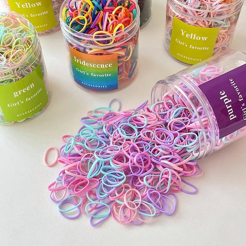 Baby Hair Tie High Elastic Hair Band Disposable Rubber Band Children Colored, Small-Sized Does Not Hurt Hair Rope Small Rubber Band