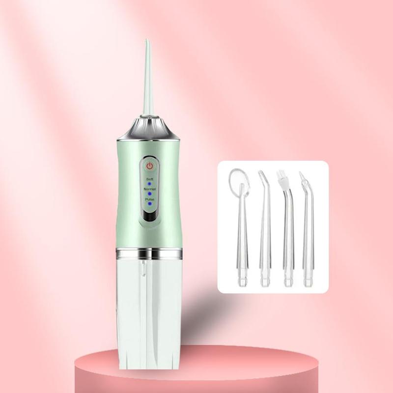 Comfort Electric Water Flosser Tools, 1 Set Durable Portable Rechargeable Oral Irrigator with 4 Multifunctional Nozzle, Personal Oral Care Tools, Daily Care Halloween Christmas Gift, Fall Essentials, Gift For Women Multicolor 3