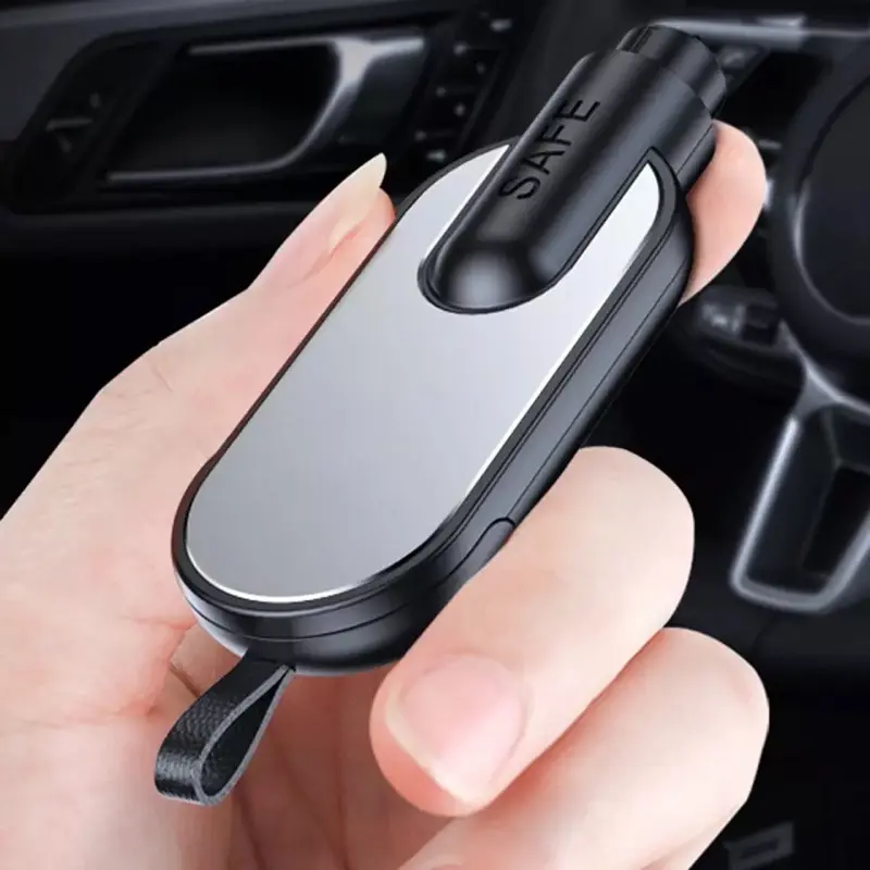 Búa Thoát Hiểm Phá Kính Ô Tô Mini { 2 in 1, gồm búa phá kính xe + cắt dây an toàn} Phụ Tùng Nội Thất 3