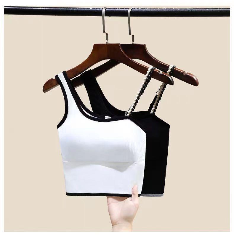 Product Introduction of Áo Vest Hai Dây Đeo Spaghetti Gợi Cảm, Có Đệm Ngực, Lớp Nền, Áo Mặc Bên Ngoài, Thiết Kế Độc Đáo, Bó Sát, Áo Dễ Phối Đồ Dành Cho Nữ, Bộ Sưu Tập 23k Người 1