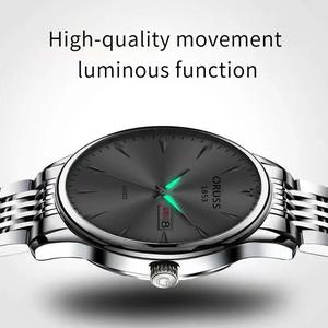 Jam Tangan Automatik Sepenuhnya Lelaki, Gaya Kasual Perniagaan, Jam Tangan Bukan Mekanikal, Kalis Air, Berkilau, dengan Kalendar, Sesuai untuk Lelaki Watches