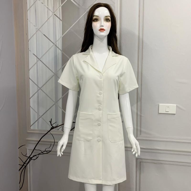Áo blu chất cotton lạnh cho spa, thẩm mỹ viện, bác sĩ Nữ