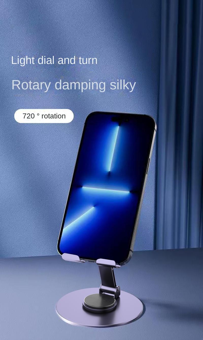 Product Introduction of Giá Đỡ Điện Thoại Để Bàn, Hoàn Toàn Bằng Kim Loại, Xoay 360 Độ, Thích Hợp Cho Điện Thoại Di Động Và Máy Tính Bảng, Lười Biếng, Lý Tưởng Cho Phát Trực Tiếp Trực Tiếp Và Lớp Học Trực Tuyến Phụ Kiện Titan 1