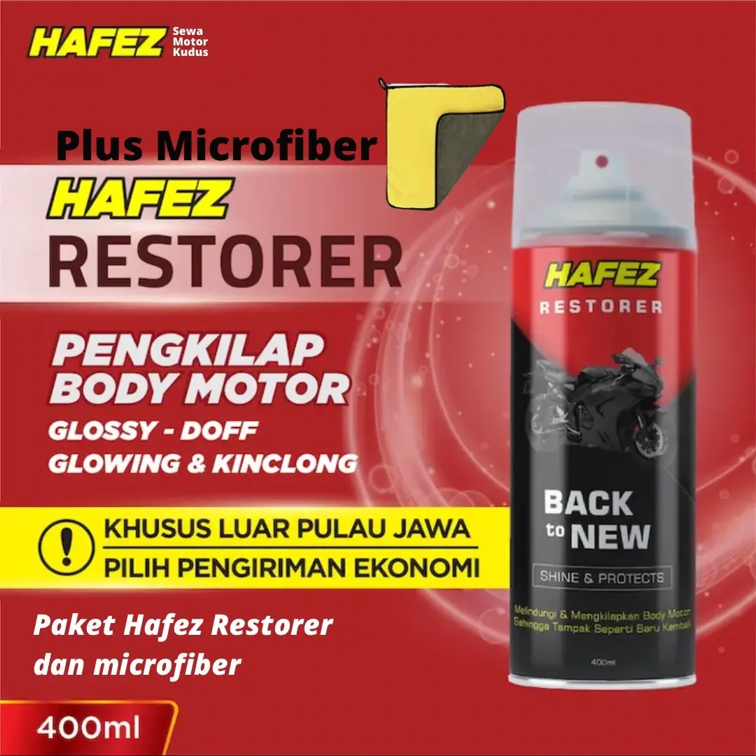 Hafez Restorer & Microfiber Mengkilapkan Motor Kembali Seperti Baru