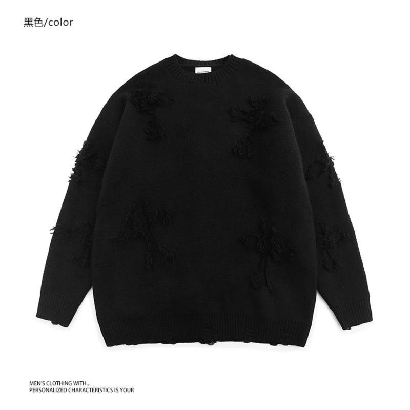 Product Introduction of Áo len xước hình thập giá nam nữ unisex form rộng thời trang hàn quốc Menswear Shirt 31