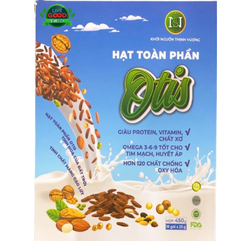 Sữa Hạt Toàn Phần Otis Milk - Hộp Giấy 18 Gói 25g - Không Đường