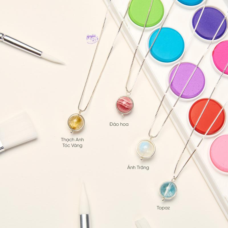  Dây Chuyền Round Khung Bạc Nhiều Màu SP002709 SP002710 SP002711 Gypsy.lal Trang Sức Women 