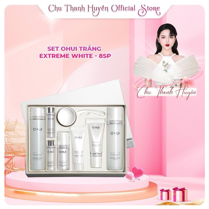 SET kem dưỡng trắng da OHUI Extreme White Special 8 sản phẩm