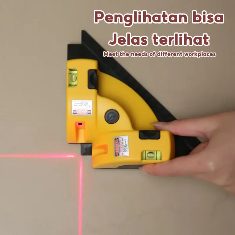Laser Level Square 90 Waterpass Alat Laser Siku Waterpas Line Sudut Laser Level Alat Ukur 6