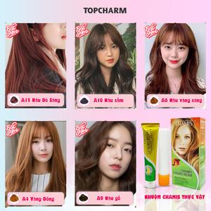 Kem nhuộm thời trang CHAMIS 30 màu, lên màu nhanh chuẩn sắc, dưỡng tóc bóng mềm (tặng trợ nhuộm, bao tay, lược) Nhuộm Tóc Đổi Màu Tóc Nữ