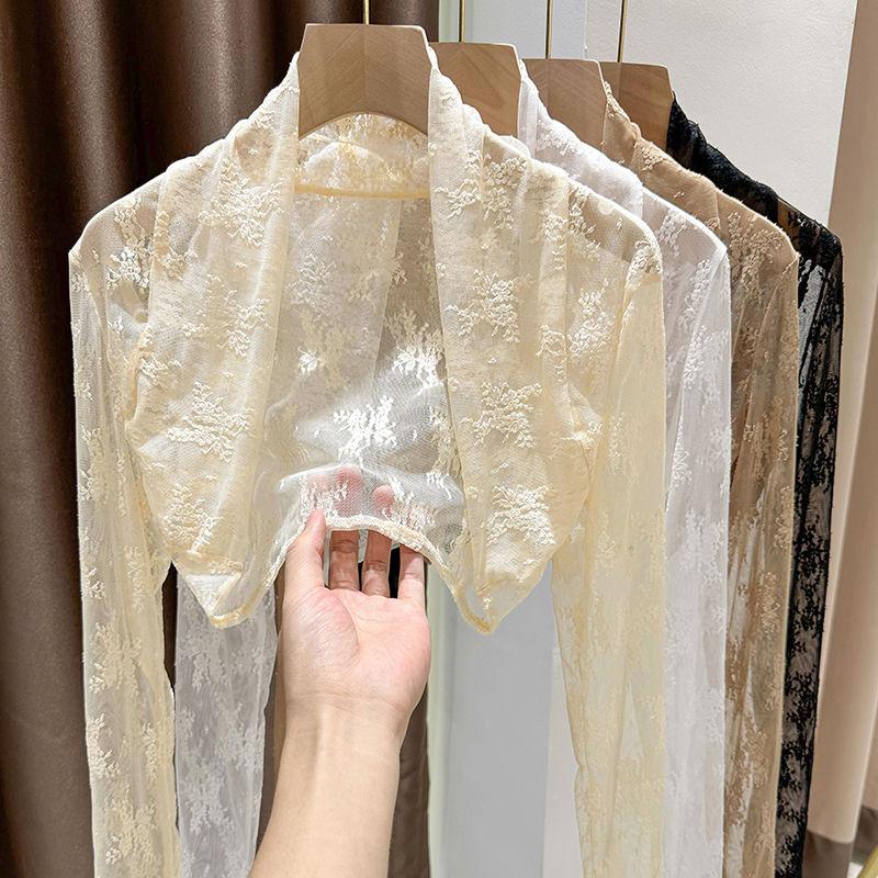 Áo Cardigan Chống Nắng, Ren, Dành Cho Nữ, Váy Hai Dây, Áo Mặc Bên Ngoài, Che Phủ, Khăn Choàng Sườn Xám Mùa Hè, Áo Khoác Nhỏ Áo Lưới Rỗng 5